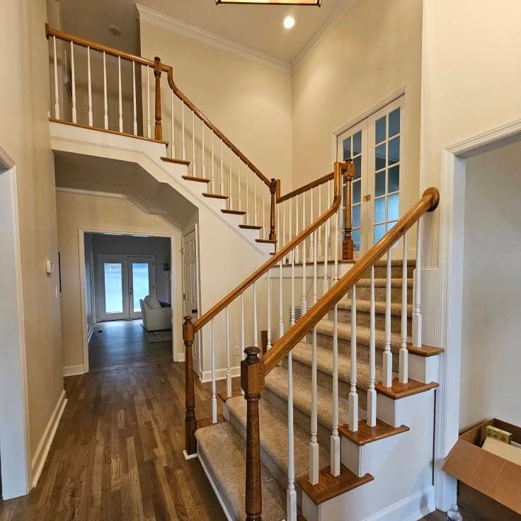 Another angle of the grand foyer stair from the main hallway